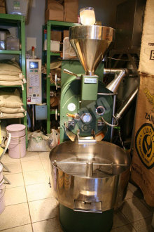 カフェ・ヴェルディの焙煎機