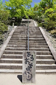 三室戸寺 本堂前の階段